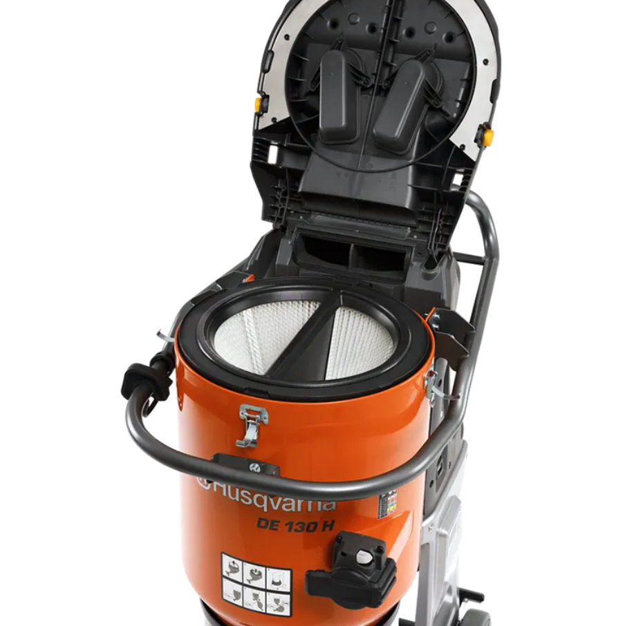 Индустриален прахоуловител HUSQVARNA DE 130 H, клас H, 3000 W, 415 m³/h / 970519501 Индустриален прахоуловител HUSQVARNA DE 130 H, клас H, 3000 W, 415 m³/h / 970519501